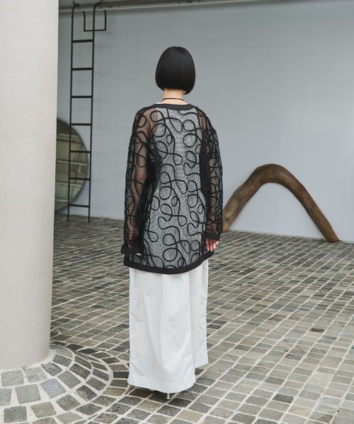 AIC.（エーアイシー）の「コード刺繍メッシュジャケット（その他アウター・レディース・アイボリー/ブラック・FREE）」の18枚目の写真