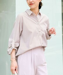 未使用　ノーリーズ　ソフィ　バックティアード　水色　ブラウス　シャツ　38、M セール】ノースリーブ後ろタックティアードブラウス（シャツ