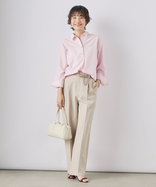 NOLLEY’S Sophi（ノーリーズソフィ）の「パール釦スキッパーシャツ（シャツ/ブラウス・レディース・ホワイト/ミント/ブラック系その他/ベビーピンク/サックスブルー/ベージュ系その他・38）」の14枚目の写真