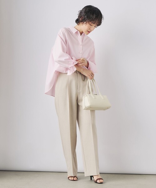 NOLLEY’S Sophi（ノーリーズソフィ）の「パール釦スキッパーシャツ（シャツ/ブラウス・レディース・ホワイト/ミント/ブラック系その他/ベビーピンク/サックスブルー/ベージュ系その他・38）」の16枚目の写真