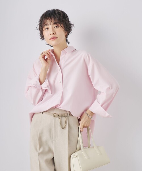 NOLLEY’S Sophi（ノーリーズソフィ）の「パール釦スキッパーシャツ（シャツ/ブラウス・レディース・ホワイト/ミント/ブラック系その他/ベビーピンク/サックスブルー/ベージュ系その他・38）」の17枚目の写真