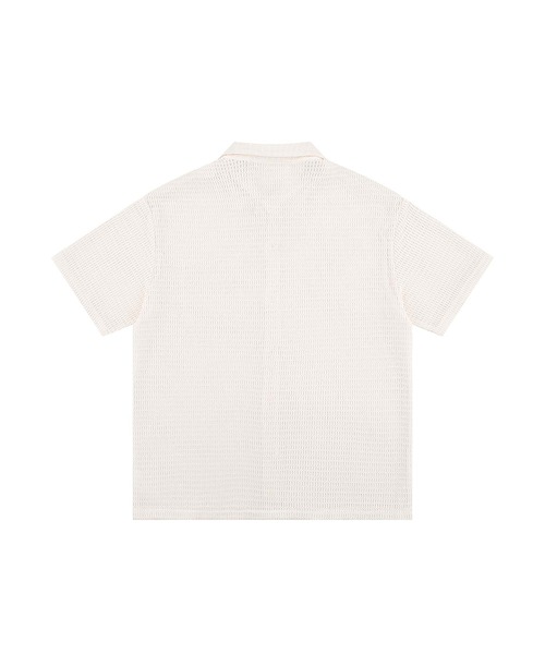 aimoha（アイモハ）の「【aimoha neo】Minimalist Plain Collar Shirt (SS)（シャツ/ブラウス・メンズ・ホワイト/ブラック・MEDIUM/LARGE/X-LARGE/XX-LARGE）」の4枚目の写真