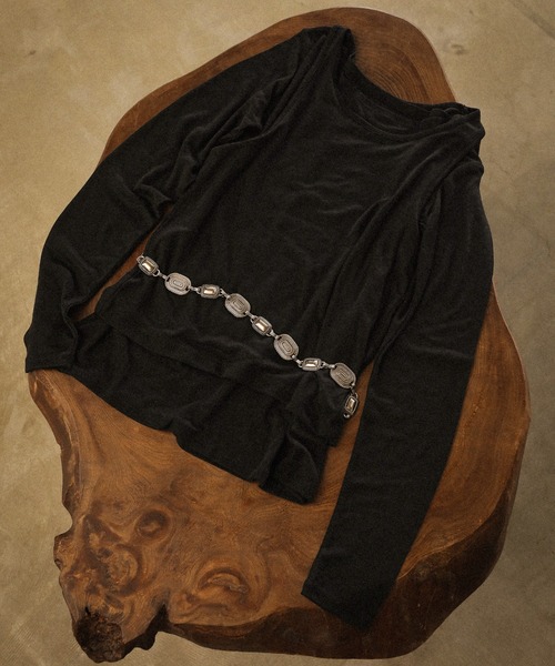 en CAnAF（エンカナフ）の「2set シアーリブ ロンT タンク トップスセット（Tシャツ/カットソー・レディース・ホワイト/ブラック/グレー・M）」の10枚目の写真