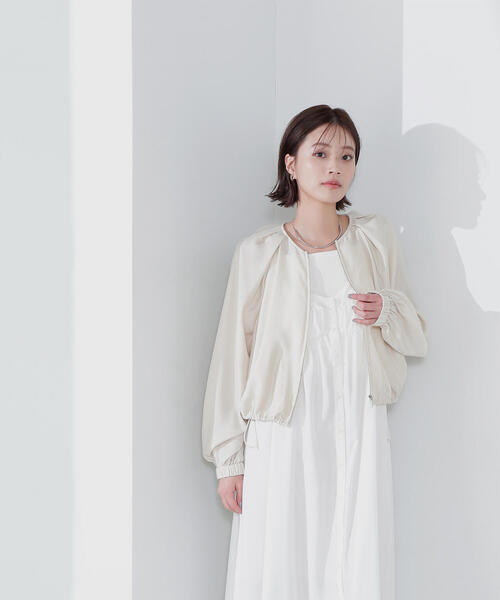 ♡極美品♡ セオリー　コットンウール　ブルゾン　ジップアップ　S ベージュ ♡極美品♡ セオリー コットンウール ブルゾン ジップアップ S