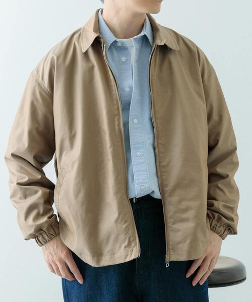 ITEMS URBANRESEARCH(アイテムズ アーバンリサーチ)の「ナイロンシャンブレー ハリントンジャケット(その他アウター・メンズ・ブルー/ベージュ/ピンクベージュ・MEDIUM/LARGE)」の4枚目の写真