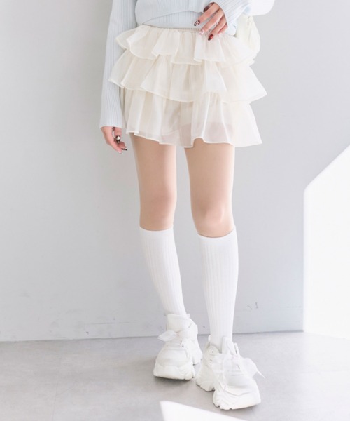 OLIVE des OLIVE(オリーブデオリーブ)の「ふりふりミニスカート(スカート・レディース・ブラック/ブラウン/オフホワイト/アイボリー・FREE)」の8枚目の写真