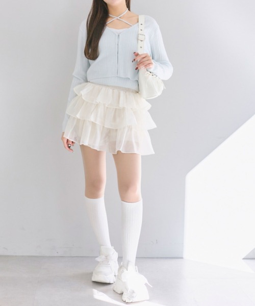 OLIVE des OLIVE(オリーブデオリーブ)の「ふりふりミニスカート(スカート・レディース・ブラック/ブラウン/オフホワイト/アイボリー・FREE)」の9枚目の写真