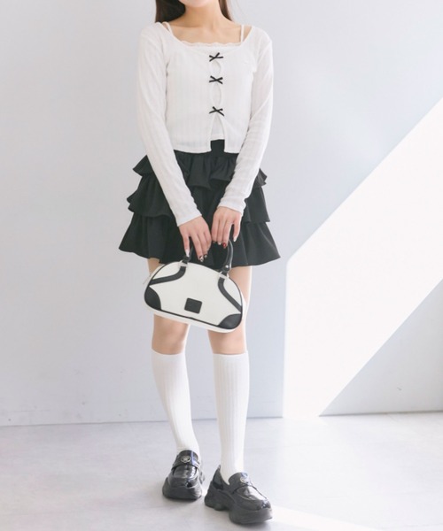 OLIVE des OLIVE(オリーブデオリーブ)の「ふりふりミニスカート(スカート・レディース・ブラック/ブラウン/オフホワイト/アイボリー・FREE)」の16枚目の写真