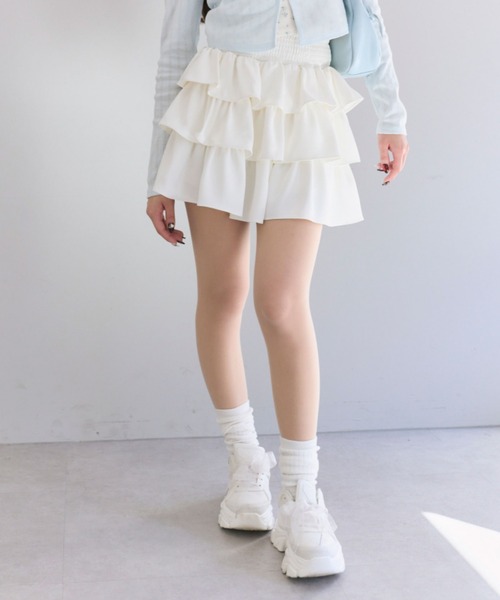 OLIVE des OLIVE(オリーブデオリーブ)の「ふりふりミニスカート(スカート・レディース・ブラック/ブラウン/オフホワイト/アイボリー・FREE)」の18枚目の写真