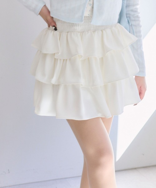 OLIVE des OLIVE(オリーブデオリーブ)の「ふりふりミニスカート(スカート・レディース・ブラック/ブラウン/オフホワイト/アイボリー・FREE)」の17枚目の写真