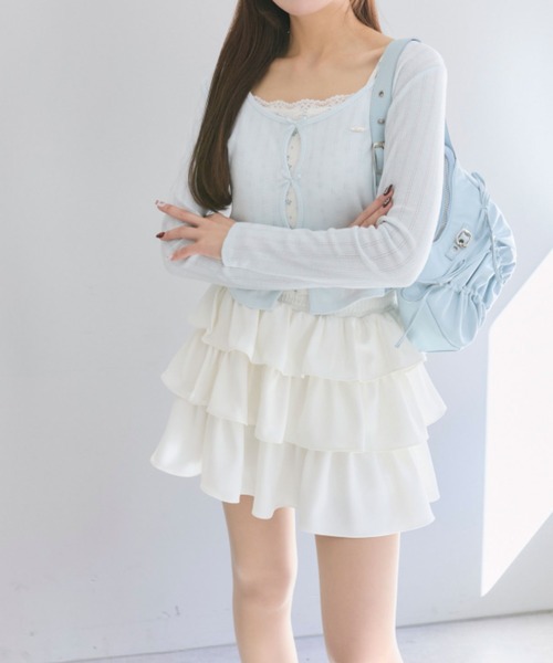 OLIVE des OLIVE(オリーブデオリーブ)の「ふりふりミニスカート(スカート・レディース・ブラック/ブラウン/オフホワイト/アイボリー・FREE)」の20枚目の写真