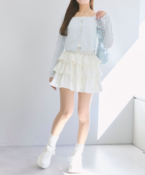 OLIVE des OLIVE(オリーブデオリーブ)の「ふりふりミニスカート(スカート・レディース・ブラック/ブラウン/オフホワイト/アイボリー・FREE)」の21枚目の写真