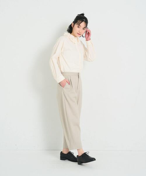 conges payes ADIEU TRISTESSE（コンジェ ペイエ アデュートリステス）の「【セットアップ】セミテーパードパンツ（その他パンツ・レディース・ブラック/グレー・38）」の19枚目の写真