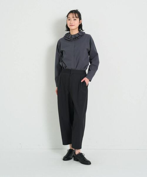 conges payes ADIEU TRISTESSE（コンジェ ペイエ アデュートリステス）の「【セットアップ】セミテーパードパンツ（その他パンツ・レディース・ブラック/グレー・38）」の2枚目の写真