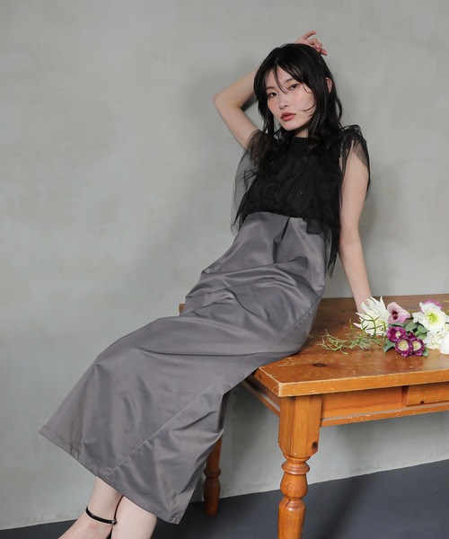 Kana オケージョンドレス Kana ドレス 花柄 シャイニースパンコール パーティー 結婚式