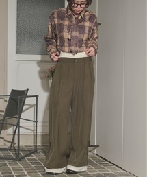 double waist button pants / ダブルウエストボタンパンツ