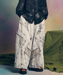 《UNISEX》Cut Off Denim Alien Wide Pants/カットオフデニムエイリアンワイドパンツ【MAISON SPECIAL/メゾンスペシャル】