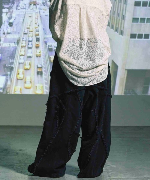 UNISEX》Cut Off Denim Alien Wide Pants/カットオフデニム