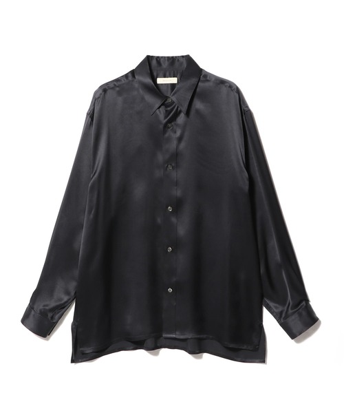 COLUMN(コラム)の「COLUMN / シルクサテン シャツ<THE COLUMN>(シャツ/ブラウス・メンズ・オフホワイト/ネイビー・MEDIUM/LARGE)」の1枚目の写真