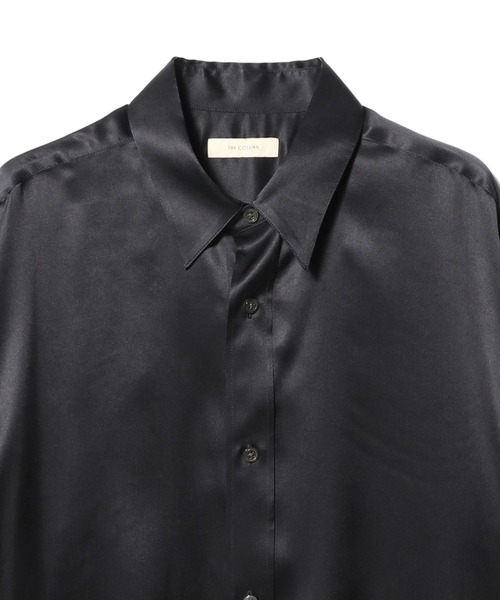 COLUMN(コラム)の「COLUMN / シルクサテン シャツ<THE COLUMN>(シャツ/ブラウス・メンズ・オフホワイト/ネイビー・MEDIUM/LARGE)」の3枚目の写真