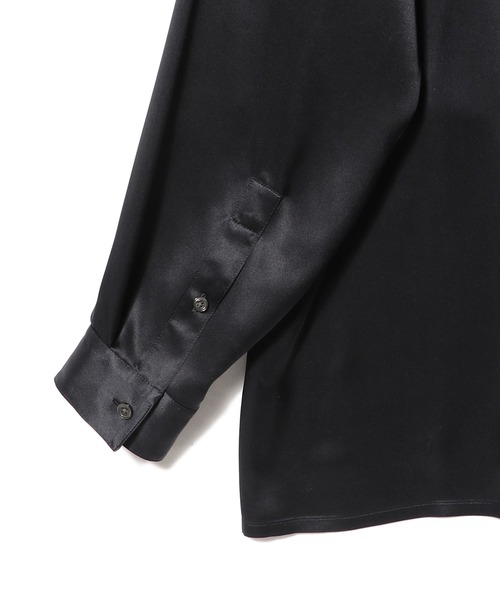 COLUMN(コラム)の「COLUMN / シルクサテン シャツ<THE COLUMN>(シャツ/ブラウス・メンズ・オフホワイト/ネイビー・MEDIUM/LARGE)」の4枚目の写真