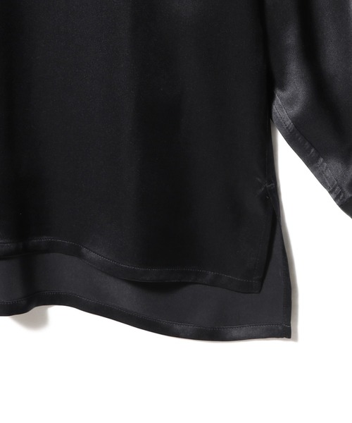 COLUMN(コラム)の「COLUMN / シルクサテン シャツ<THE COLUMN>(シャツ/ブラウス・メンズ・オフホワイト/ネイビー・MEDIUM/LARGE)」の5枚目の写真