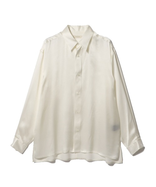 COLUMN(コラム)の「COLUMN / シルクサテン シャツ<THE COLUMN>(シャツ/ブラウス・メンズ・オフホワイト/ネイビー・MEDIUM/LARGE)」の9枚目の写真