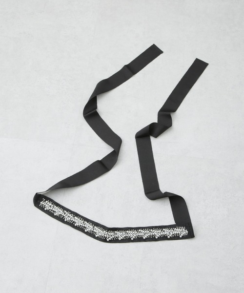 kaene（カエン）の「kaene/パールビジューベルト（ベルト・レディース・ブラック・FREE）」の2枚目の写真