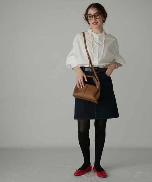 BONLECILL Marche(ボンルシールマルシェ)の「【BONLECILL Marche】2wayタックデザインワンハンドルバッグ/ショルダーバッグ(ハンドバッグ・レディース・ブラック/グレイッシュベージュ/キャメル・FREE)」の16枚目の写真