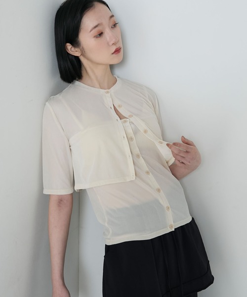 elise(エリーズ)/ビジューボタンニットアンサンブル elise(エリーズ