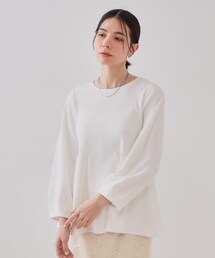 OPAQUE.CLIP（オペークドットクリップ）の「◆ペプラムトップス【UV／吸水速乾／洗濯機洗い可】（Tシャツ/カットソー・レディース）」