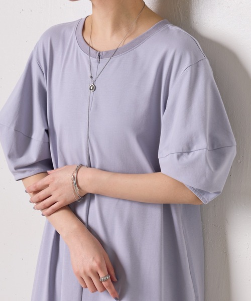 COLLAGE GALLARDAGALANTE（コラージュガリャルダガランテ）の「ランタンスリーブカットワンピース（ワンピース・レディース・オフホワイト/パープル/ブラック・FREE）」の3枚目の写真