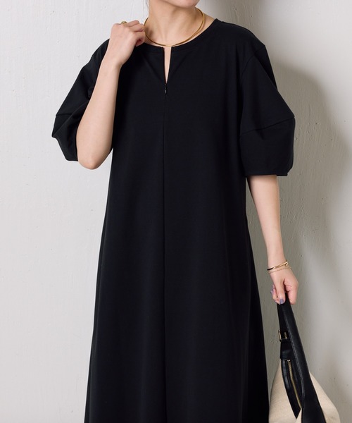 COLLAGE GALLARDAGALANTE（コラージュガリャルダガランテ）の「ランタンスリーブカットワンピース（ワンピース・レディース・オフホワイト/パープル/ブラック・FREE）」の4枚目の写真