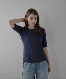 【MINERTE】fake layered tops / ホルターネックフェイクレイヤードトップス