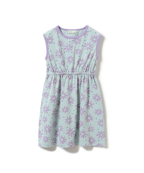 BEAMS mini（ビームスミニ）の「フラワー柄 ノースリーブ ワンピース 2025SS（90～150cm）（ワンピース・キッズ・ピンク/サックスブルー・90/100/110/120/130/140/150）」の9枚目の写真