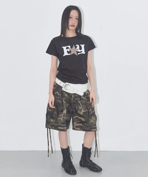 ★FANCYCLUB★FY LEOPARD TEE (BLACK)★正規品/韓国直送料込 A'GEM/9 × .kom 『 FANCY CLUB/ファンシークラブ』 FY LEOPARD
