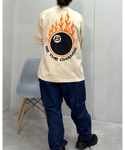 spiritoso(スピリトーゾ)の「ビリヤード両面プリント ビッグシルエットTシャツ(Tシャツ/カットソー・メンズ・ブラック/ライトベージュ/ホワイト・LARGE/MEDIUM)」の21枚目の写真