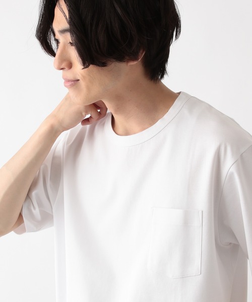 GLOBAL WORK(グローバルワーク)の「リッチクリーンTシャツ/半袖/288187(Tシャツ/カットソー・メンズ・ダークグレー/ホワイト/グリーン系その他6/ライトグレー・LARGE/MEDIUM/SMALL/X-LARGE/3XL/XX-LARGE/X-SMALL)」の2枚目の写真