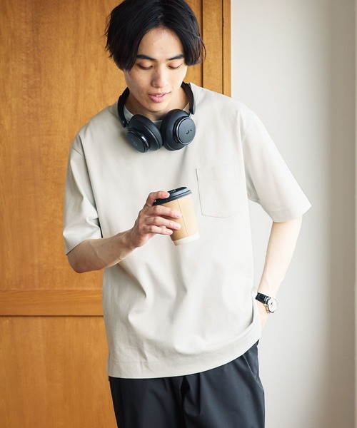 GLOBAL WORK(グローバルワーク)の「リッチクリーンTシャツ/半袖/288187(Tシャツ/カットソー・メンズ・ダークグレー/ホワイト/グリーン系その他6/ライトグレー・LARGE/MEDIUM/SMALL/X-LARGE/3XL/XX-LARGE/X-SMALL)」の8枚目の写真