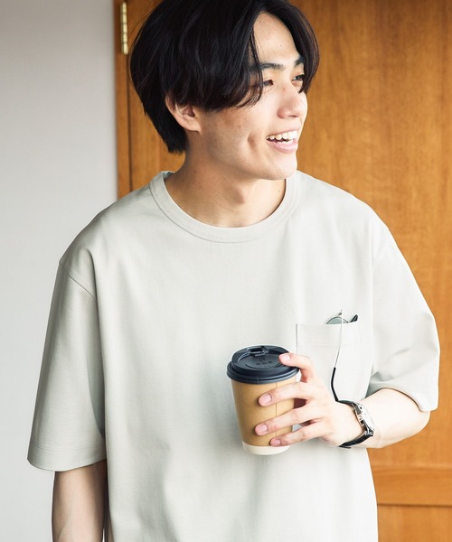 GLOBAL WORK(グローバルワーク)の「リッチクリーンTシャツ/半袖/288187(Tシャツ/カットソー・メンズ・ダークグレー/ホワイト/グリーン系その他6/ライトグレー・LARGE/MEDIUM/SMALL/X-LARGE/3XL/XX-LARGE/X-SMALL)」の11枚目の写真