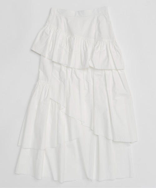 MAISON SPECIAL（メゾンスペシャル）の「Flare Tiered Skirt/フレアティアードスカート（スカート・レディース・ブルー/ブラック/ホワイト・38/36）」の13枚目の写真