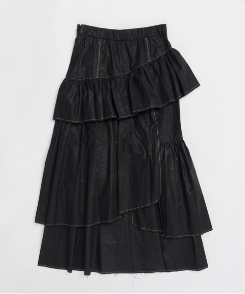 MAISON SPECIAL（メゾンスペシャル）の「Flare Tiered Skirt/フレアティアードスカート（スカート・レディース・ブルー/ブラック/ホワイト・38/36）」の20枚目の写真