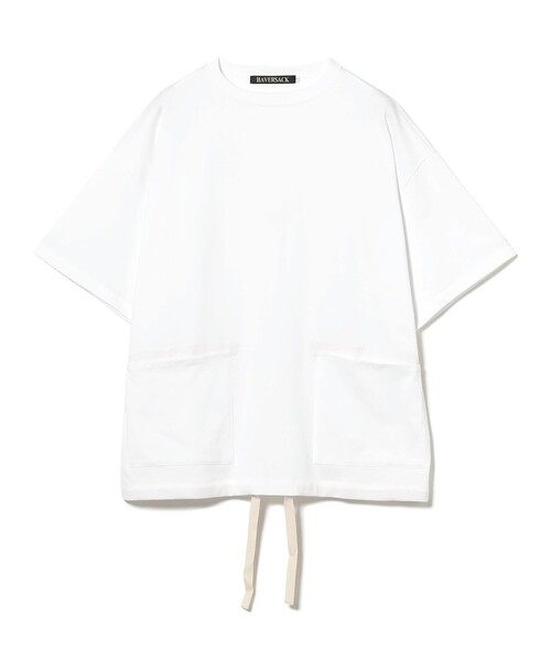HAVERSACK(ハバーザック)の「HAVERSACK / Plain Big T-Shirt(Tシャツ/カットソー・レディース・チャコールグレー/ベージュ/ホワイト・1)」の4枚目の写真