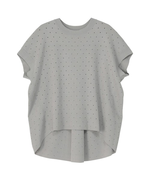 ZUCCa（ズッカ）の「ホールドットニット / ニットポロシャツ / S（ポロシャツ・レディース・グレー/カーキ/ブラック・M size）」の2枚目の写真