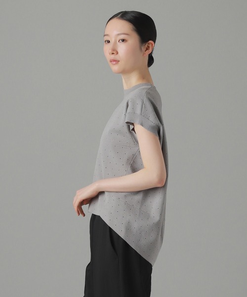 ZUCCa（ズッカ）の「ホールドットニット / ニットポロシャツ / S（ポロシャツ・レディース・グレー/カーキ/ブラック・M size）」の5枚目の写真