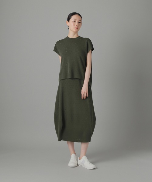 ZUCCa（ズッカ）の「ホールドットニット / ニットポロシャツ / S（ポロシャツ・レディース・グレー/カーキ/ブラック・M size）」の9枚目の写真