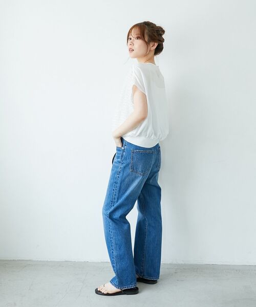 le.coeur blanc(ルクールブラン)の「シアーフリンジフレンチスリーブブラウス(シャツ/ブラウス・レディース・ブラック/オフホワイト・38)」の15枚目の写真