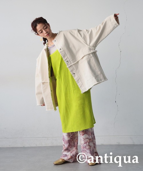 antiqua(アンティカ)の「マルチウェイラップスカート(スカート・レディース・ライム/ベージュ/ブラック/ブルー・ONESIZE)」の11枚目の写真