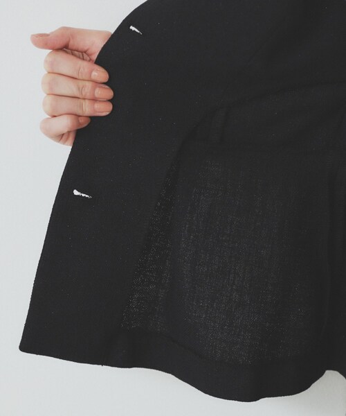 index(インデックス)の「麻混ラメツイードペプラムジレ/セットアップ対応【洗濯機洗い可】(ベスト・レディース・ライトグレー/ブラック・38/36/40)」の10枚目の写真