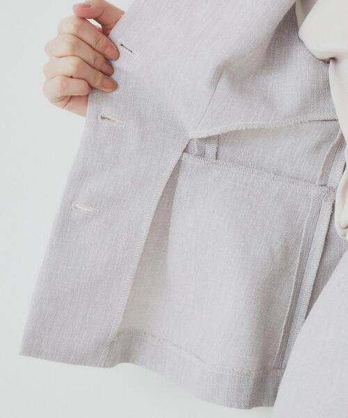 index(インデックス)の「麻混ラメツイードペプラムジレ/セットアップ対応【洗濯機洗い可】(ベスト・レディース・ライトグレー/ブラック・38/36/40)」の18枚目の写真